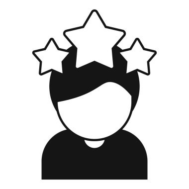 Yüksek sosyal sorumluluk ikonu olan kişi basit bir vektör. Sosyal destek. Şirket stratejisi