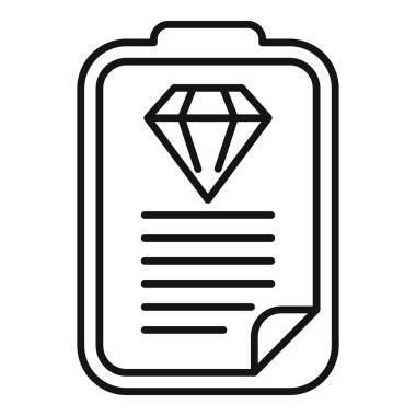 Elmas pano simgesi ana hat vektörü. Borç para vergisi. Yatırımcı ekonomisi