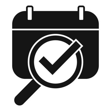 Süre takvimi simgesi basit vektör. Onaylanmış bir olay. Element fazla mesaisi