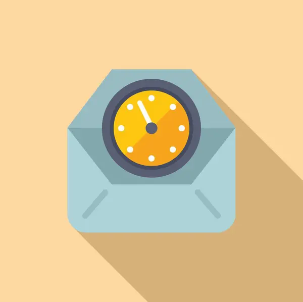 Mail Info Meeting Duration Icon Flat Vector Time Schedule Job Royalty Free Stock Vectors