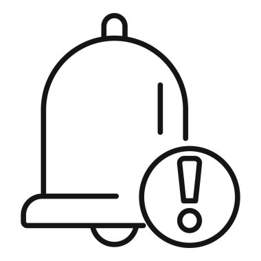 Bitiş tarihi ikon ana hatları vektörünün bildirimi. Çalışma süresi boyunca. Fazla mesai