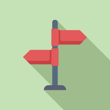 Yön direği ikon düz vektör. Geo yol haritası. Yer bulucuyu kaydet