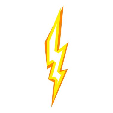 Storm bolt karikatür vektörü. Yakıt lambasını imzala Daha hızlı ışıltı