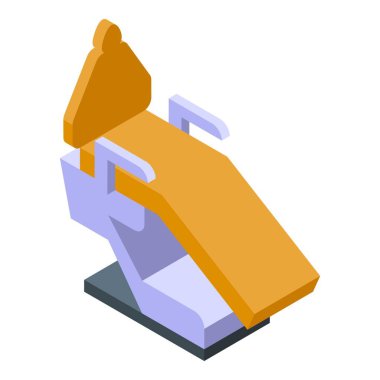 Ilık tonlarda izometrik veteriner muayene masasının dijital çizimi