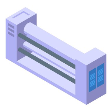 Modern bir toplu taşıma aracının sergilendiği, izometrik görünümlü bir metro treninin dijital çizimi