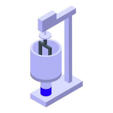Bilimsel, tıbbi ve araştırma tasarım konsepti sanat çalışmaları için Isometric lab santrifüj vektör grafik çizimi