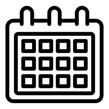 Üretim yönetimi ikonu ana hatları vektörü. Zaman etkinliği koçluğu. Kişisel gündemi ayarla