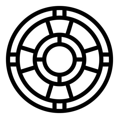 Yaşam Değerlendirme Tekerleği ikonu ana hatları vektörü. Kişisel geliştirme koçu. İş hayatı dengesi