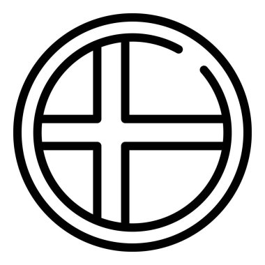 İzlanda bayrağı ana hat vektörü. Ulusal sembol. Kuzey çapraz kimlik işareti