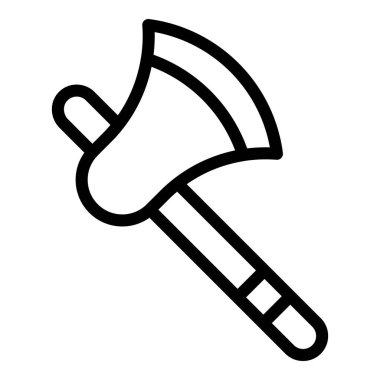 Viking balta simgesi ana hat vektörü. İzlanda sembolü. Kuzey tarihi silah