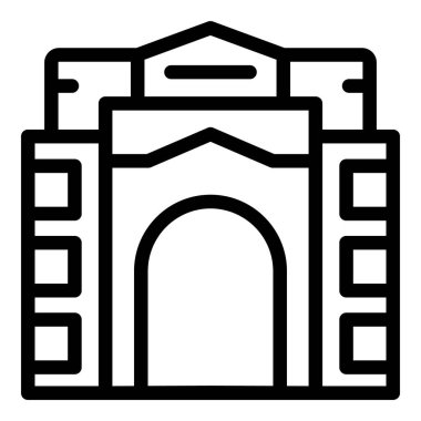 Saint Petersburg mimari ikonu ana hat vektörü. İmparatorluk Sarayı. Şehir turistik inşaatı