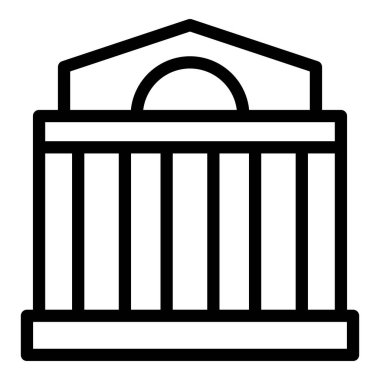 Saint Petersburg Katedral ikonu ana hatları vektörü. Meşhur Rus mirası. Kentsel kültür tarihi