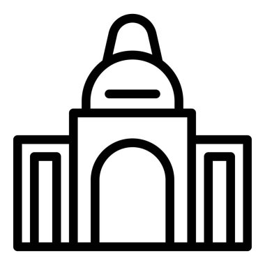 Saint Petersburg Müzesi ikonu ana hatları vektörü. Kültürel bir yer. Rus İmparatorluk mirası.