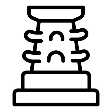 Saint Petersburg çekim ikonu ana hat vektörü. Ünlü şehir mirası. Kültürel yapı