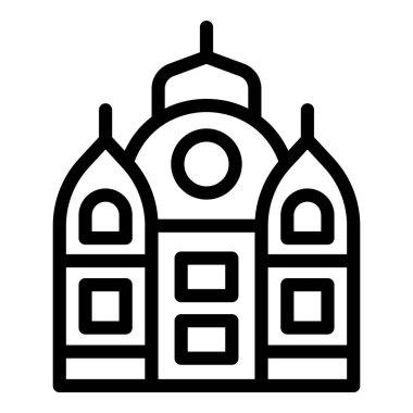 Rus Kraliyet Sarayı ikonu ana hat vektörü. Saint Petersburg etkileyici bir bina. Tarihi şehir cazibesi