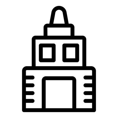 Saint Petersburg kültürel hazine ikonu ana hatları vektörü. Meşhur Rus binası. İmparatorluk şehri turu