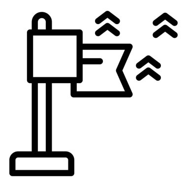 Detaylı vektör grafik tasarımı ile bir stüdyo softbox simgesi, beyaz bir arka planda izole, fotoğraf ekipmanları ve ışıklandırma modifikatörü kavramları için uygun