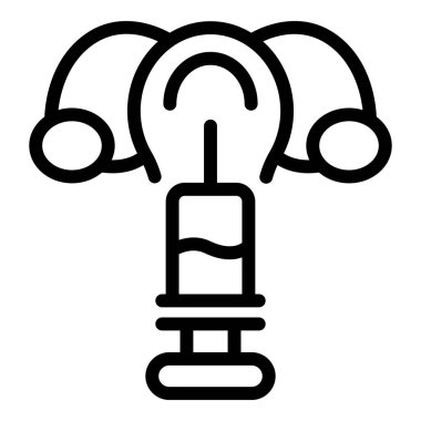 Tirbuşonun basitleştirilmiş çizimi, logolar, menüler ve uygulamalar için mükemmel.