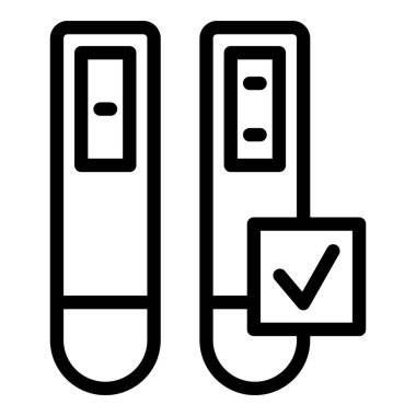 İşaretli iki usb çubuğu, başarılı veri transferini veya virüssüz aygıtları sembolize eder