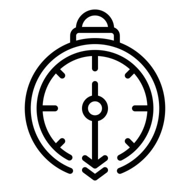 Başarısız proje simgesi ana hatları vektörü. Fırsatı kaçırdım. İş planı çöktü