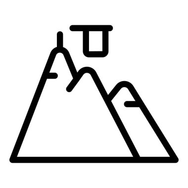 Başarısız başlangıç girişimi simgesi ana hatları vektörü. Kötü strateji. İş geliştirme eksikliği