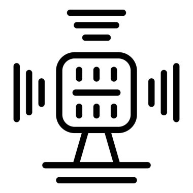 Teknoloji ev sistemi simgesi ana hatlarını etkinleştirdi. Dijital ev hizmeti. Uzaktan kumanda teknolojisi