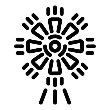 Radyal patlama sembolü ve logo, marka ve kimlik kırtasiyesi zarafeti için geometrik ışınlar dekorasyonu içeren siyah ve beyaz vektör tasarım ikonu