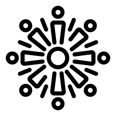 Modern grafik tasarım ve marka amblemi dekorasyonu için şekillendirilmiş ışınlar vektör çizimi ile siyah beyaz soyut güneş patlaması deseni simgesi