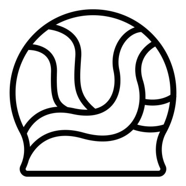 Çeşitli tasarım amaçları için uygun bir salyangoz kabuğu minimalist çizgi sanatı