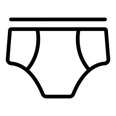 Basit çizgi çizimi ve web, mobil uygulama arayüzü için düzenlenebilir vuruşları olan minimal ve modern erkek iç çamaşırı ikonu tasarımı