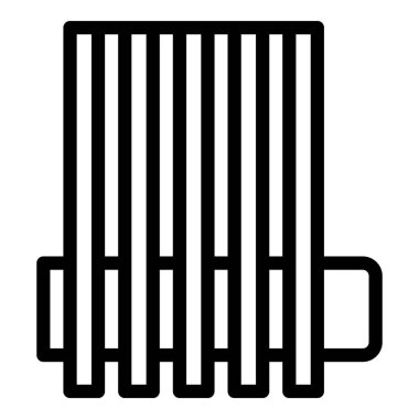 Bir bira bardağının basit çizgi sanat simgesi, menüler, uygulamalar ve tasarımlar için ideal