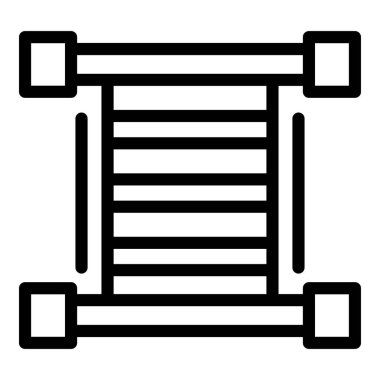 Tarihi veya eğitici kavramlar için ideal antik bir parşömenin vektör illüstrasyon simgesi