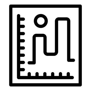 Grafik arkaplanı üzerindeki biçimlendirilmiş bir kişi çizelgesinin siyah ve beyaz simgesi çeşitli kullanımlar için uygundur