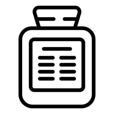 Siyah beyaz bir pano simgesinin basit çizgi çizimi, çeşitli tasarım kullanımları için uygundur