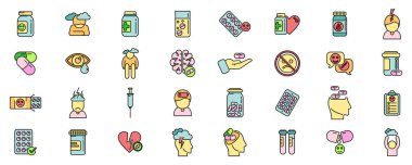 Antidepresan simgeleri ana hatları belirler. Aile sağlığı. Üzücü zihinsel ince çizgi beyazı düz