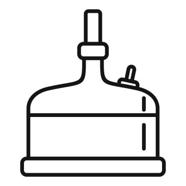 Klasik bir cam şişenin siyah beyaz vektörü, farklı tasarımlar için ideal.