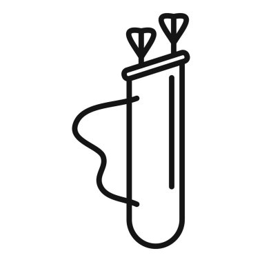 Basit ve modern iki oklu siyah beyaz çizgi çizimi.