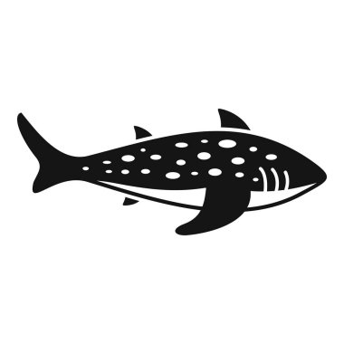 Benekli bir balığın siyah beyaz çizimi, çeşitli tasarım projeleri için uygundur.