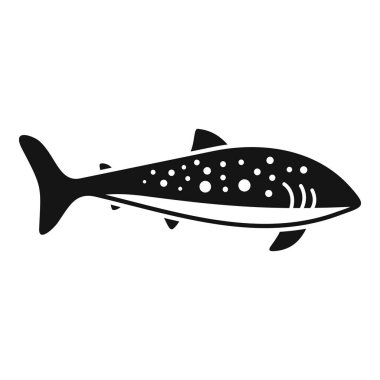 Benekli bir balığın siyah beyaz çizimi, çeşitli tasarımlar için uygundur.