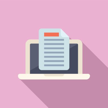 Belge ile biçimlendirilmiş bir dizüstü bilgisayar tasviri, dijital iş kavramları için idealdir