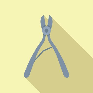 Sarı arkaplanda düz dizayn pense grafiği