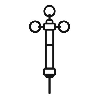 Beyaz zemin üzerinde izole edilmiş siyah beyaz el matkabı, ahşap işçiliği ve metal işçiliği için bir kılavuz araç tasvir, retro, eski moda tasarım