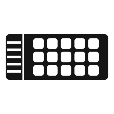 Basit bir siyah beyaz klavye simgesinin vektör çizimi, ağ ve yazdırma tasarımı için mükemmel