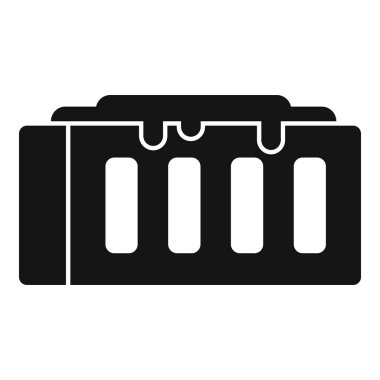 Damlayan bir dondurma tabelasının siyah silueti, yaz ve tatlıyla ilgili tasarımlar için ideal.