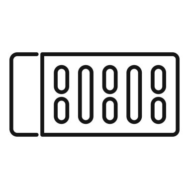 Teknolojik temalar için uygun şarj seviyesi göstergelerine sahip bir bataryanın vektör ana hatları