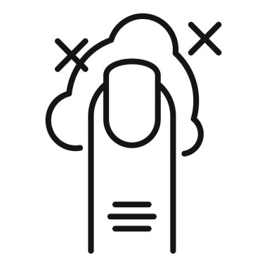 Yüz hatları olmayan stilize bir insanın minimalist çizimi