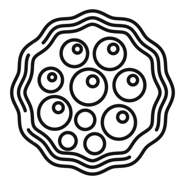 Özmerkezli dairesel daireler ve geometrik illüstrasyonla soyut siyah ve beyaz vektör deseni tasarlayarak modern, basit ve simetrik bir sanat eseri yaratıyor.