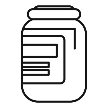 Çeşitli grafik ihtiyaçları için uygun bir mason kavanozu simgesinin siyah ve beyaz vektör tasarımı