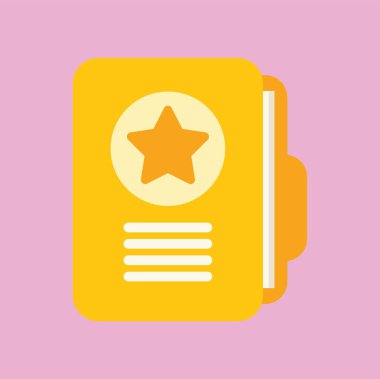 Yıldızlı bir altın kupa ikonunun düz tasarımı, başarıyı ve başarıyı simgeliyor.