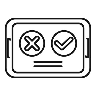 Siyah-beyaz çizgili akıllı telefon çizgisi çizelgesi işaretli ve çapraz